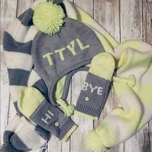 Old Navy beanie, scarf, and gloves set